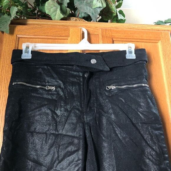 REVICE Foldover Shimmer Moto Straight Jeans - 32 - Picture 5 of 14